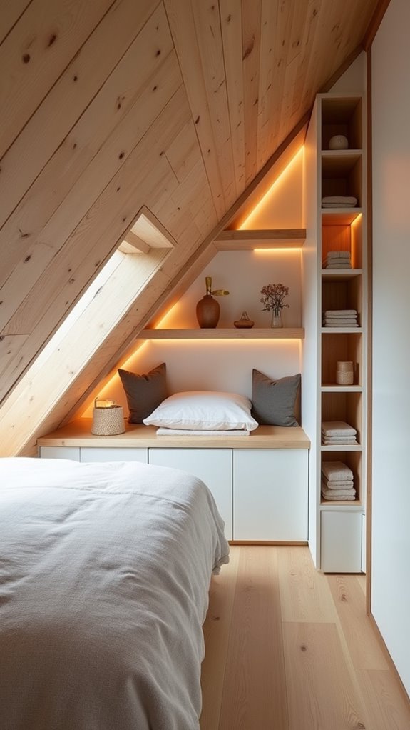 33 Low Ceiling Attic Bedroom Ideas Full of Charm 3 custom attic storage solutions