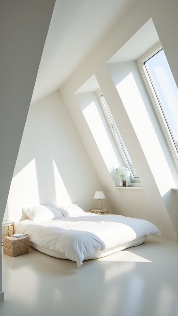33 Low Ceiling Attic Bedroom Ideas Full of Charm 23 enhance space with mirrors
