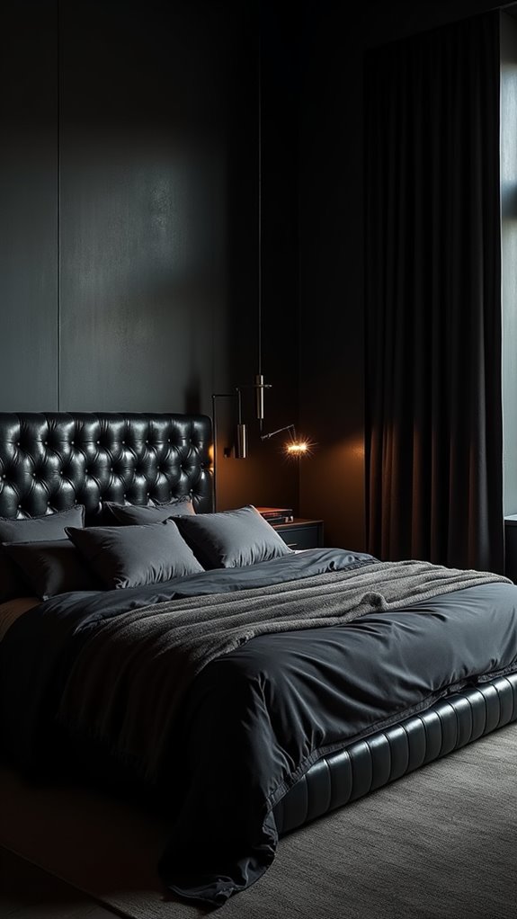 33 Stunning Dark Feminine Bedroom Looks to Love 21 luxurious leather textures