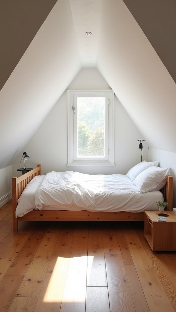 33 Low Ceiling Attic Bedroom Ideas Full of Charm 21 maximize light and space