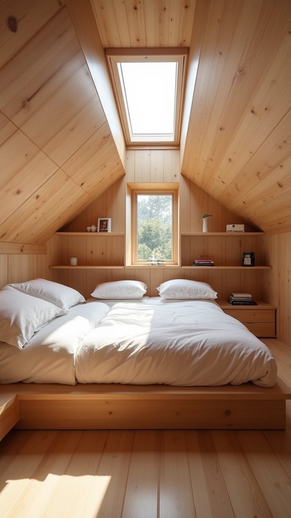 33 Low Ceiling Attic Bedroom Ideas Full of Charm 13 maximize vertical storage space
