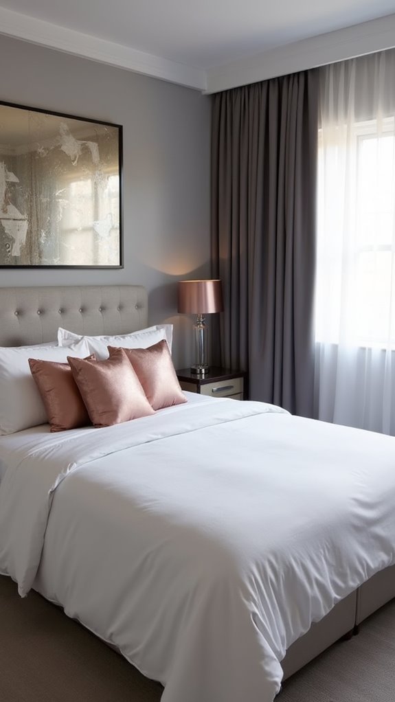 33 Chic Single Woman Bedroom Ideas to Inspire You 35 metallic accents elevate bedroom style