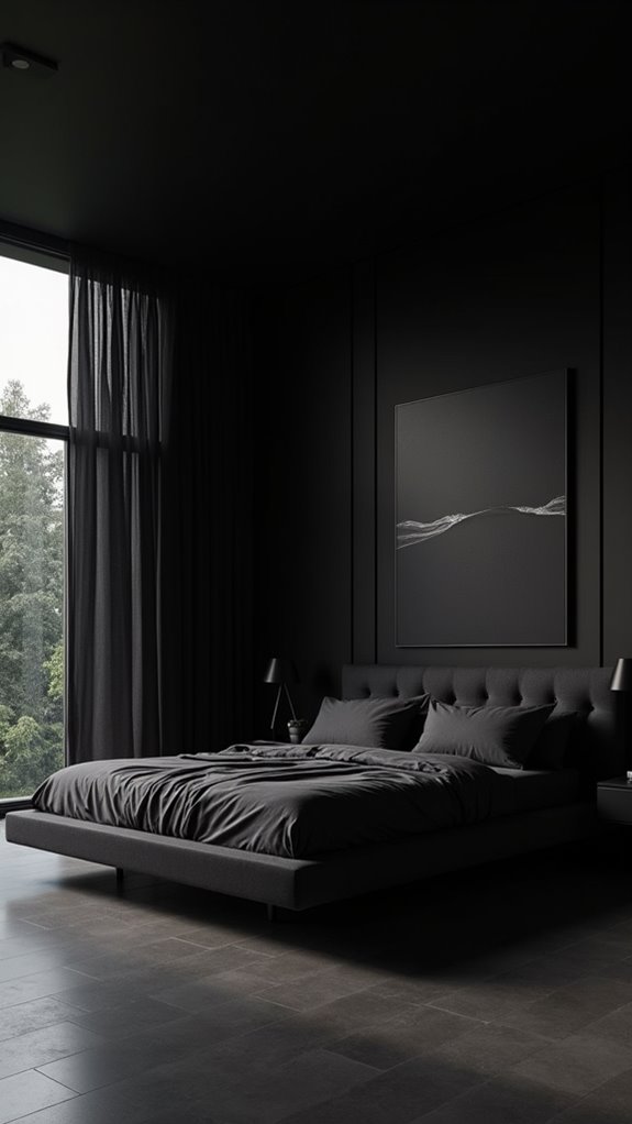 33 Stunning Dark Feminine Bedroom Looks to Love 35 sleek elegant minimalist sanctuary