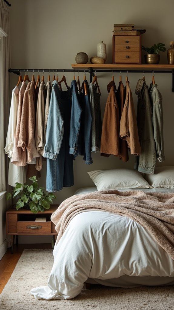 33 Creative Cluttered Bedroom Aesthetic Must-Sees 22 stylish clothing display ideas