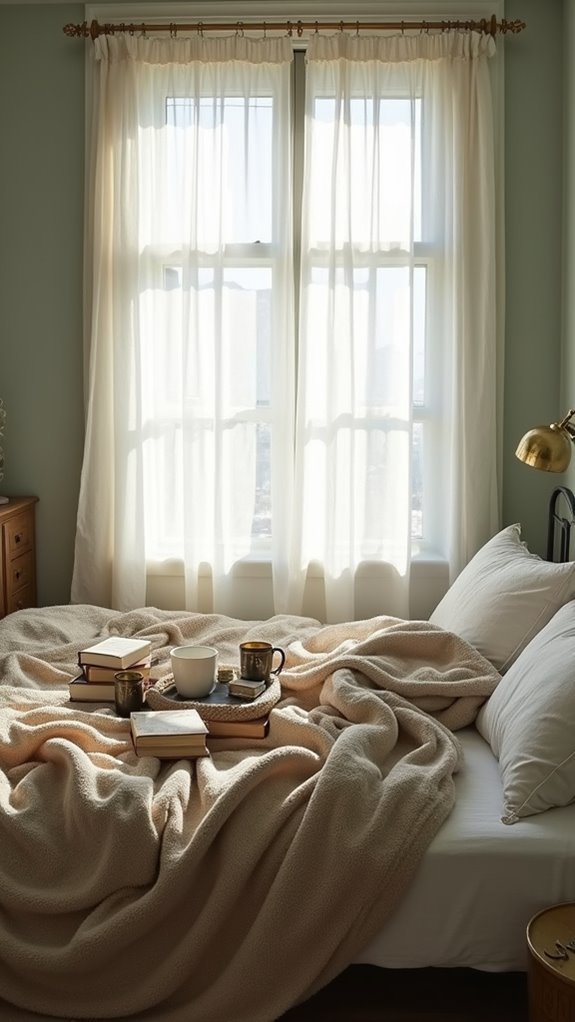 33 Creative Cluttered Bedroom Aesthetic Must-Sees 36 textile layered window decor
