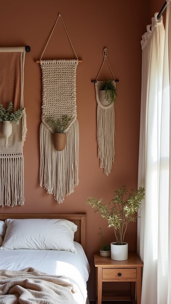 33 Creative Cluttered Bedroom Aesthetic Must-Sees 31 textile wall art enhances cozy spaces