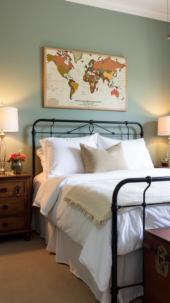33 Chic Single Woman Bedroom Ideas to Inspire You 19 travel inspired bedroom decor