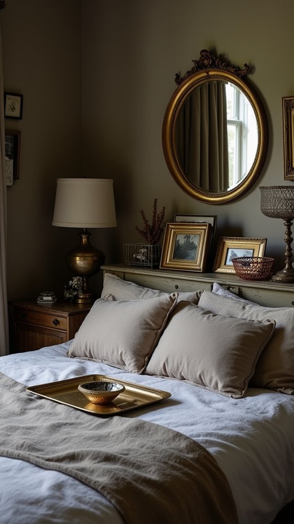 33 Creative Cluttered Bedroom Aesthetic Must-Sees 19 vintage metallic eclectic charm